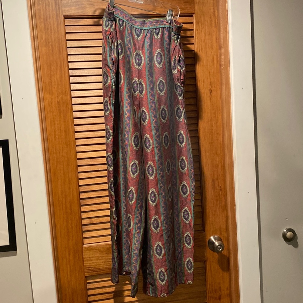 Silk Oscar de la Renta wide-leg pants